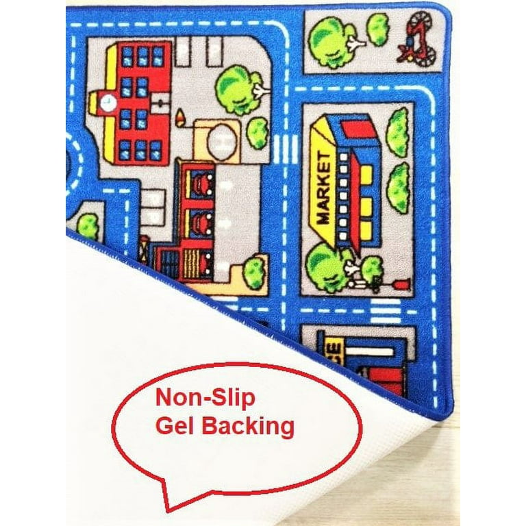 Kids Car Road Rugs City Map Play Mat for Classroom/baby Room Non