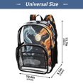 thumbnail image 4 of Ttyddzy Clear Backpack Heavy Duty PVC Transparent Backpack for College Workplace, Ice & Fire Twin, 4 of 8