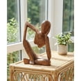 thumbnail image 4 of 12" Wooden Abstract Sculpture Handmade Handcrafted Art "Thinking Man 2" Home Decor Decorative Figurine Accent Decoration Hand Carved Thinker Statue, 4 of 7