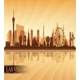 thumbnail image 3 of Ambesonne Las Vegas Duvet Cover Sets, City View at Sunset Art, 2-Twin, Peach Redwood, 3 of 4