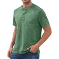 thumbnail image 3 of Playera Henley Casual Moda Manga Corta Para Hombre Algodón, 3 of 6