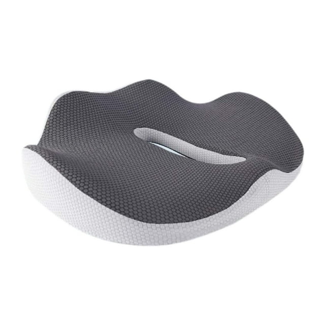Cojín de espuma viscoelástica jinwen ergonómico para asiento de coxis gris