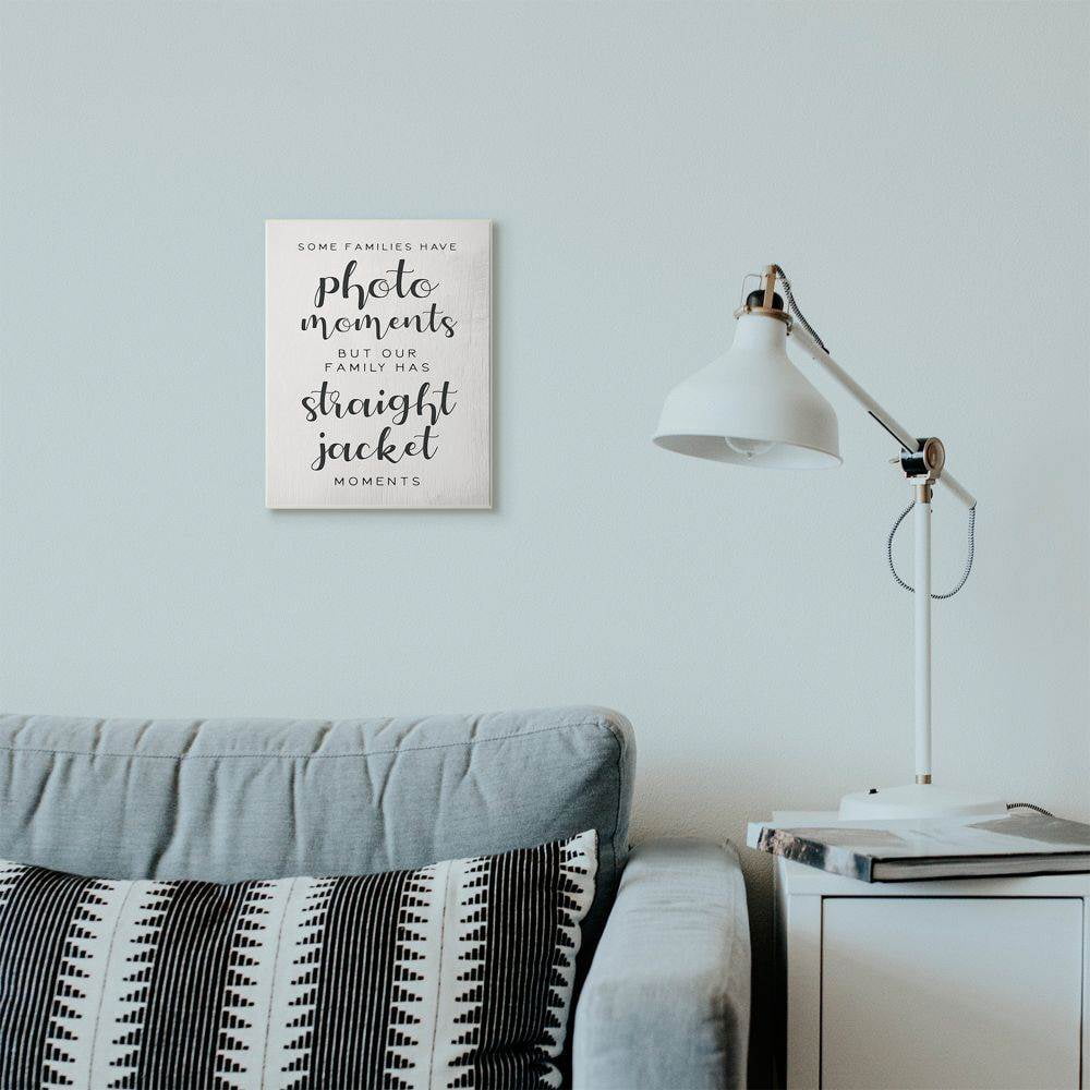 Stupell Industries Straight Jacket Moments Funny Family Word Design Wall Plaque by Daphne Polselli