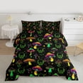 thumbnail image 2 of Feelyou Neon Jungle Mushroom Bedding Comforter Set for Teen, Green Skull Skeleton Twin Comforter Sets, Cartoon Theme Reversible Bedding Set, Microfiber Bedroom Decor, 2 Pieces, 2 of 8