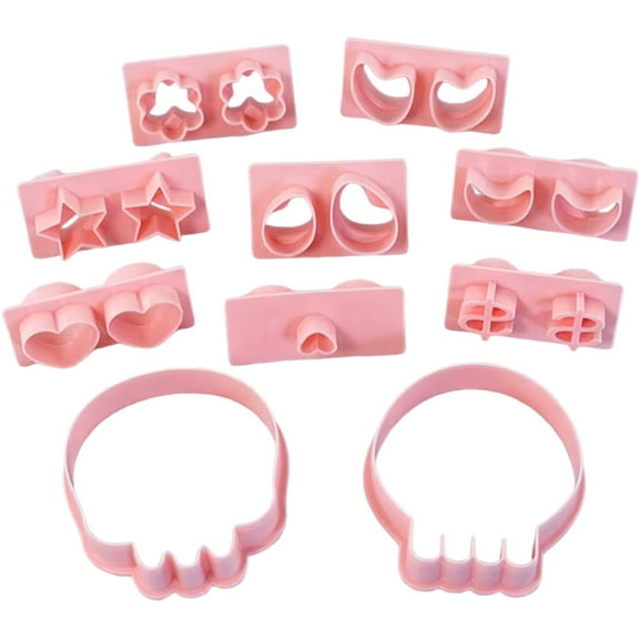 10 Pcs Halloween Cookie Cutters Cookie Stamps 3D Skull Cookie Mold Baking Supplies for Day of The Dead Halloween Decorations