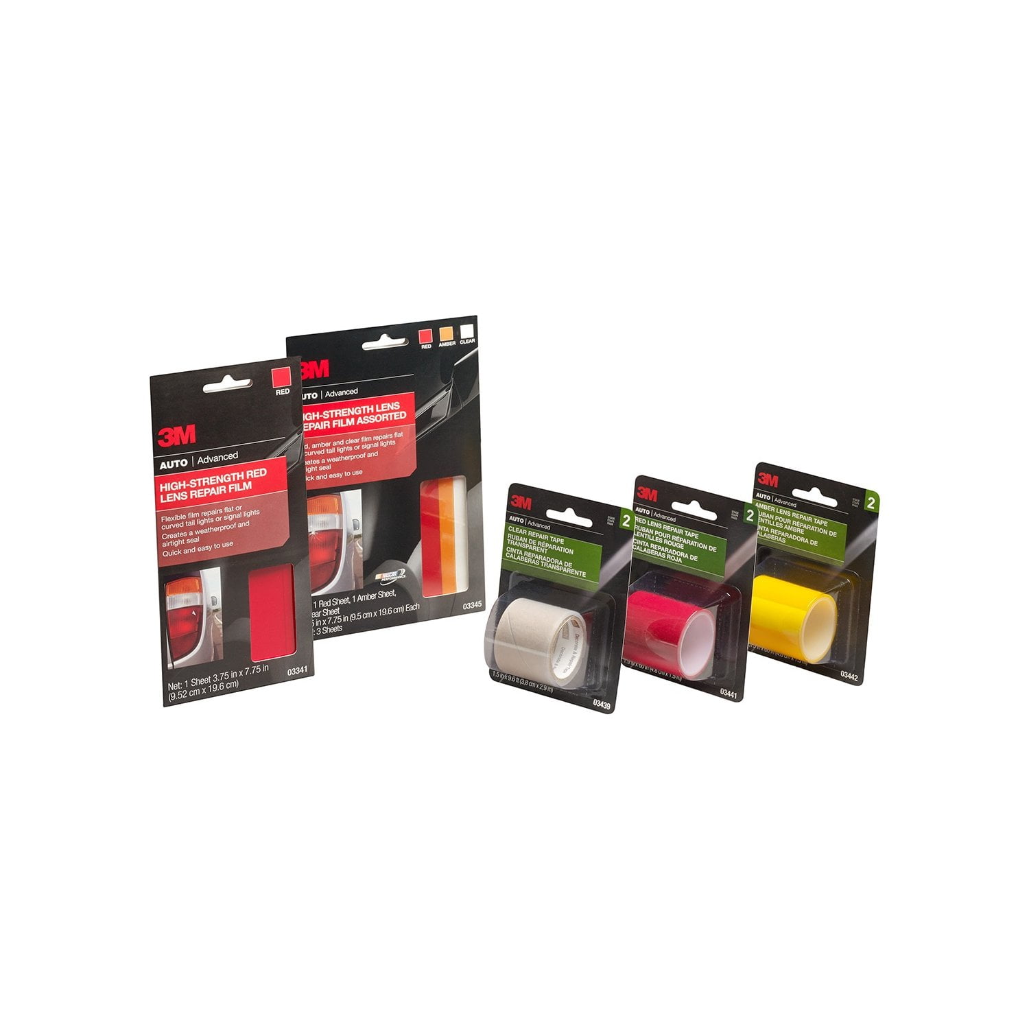 3M Red Lens Repair Tape, Automotive, 1.875" x 60", 1 Roll, 3441SRP