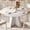 White, variant on Hanyu 47 Inch Round Dining Table for 4-6 People, Wood Kitchen Table with Pedestal Base, Circle Farmhouse Table for Dining Room Living Room Small Space, White