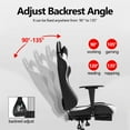 thumbnail image 3 of Furniture of America Haver Adjustable Gaming Chair, White and Black, 3 of 15