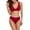 Wine, variant on Flattering Swimsuits for Women,Women's Fashion Bikini Set Swimsuit Two Piece Filled Soild Swimwear Beachwear