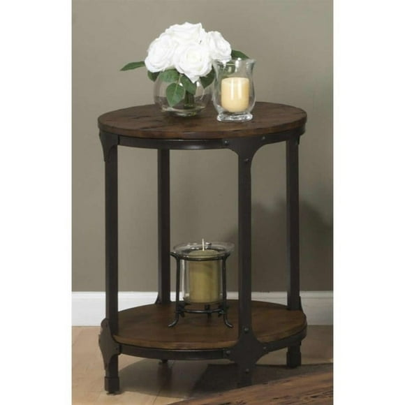 Jofran Urban Nature Wood Round Accent Table in Pine