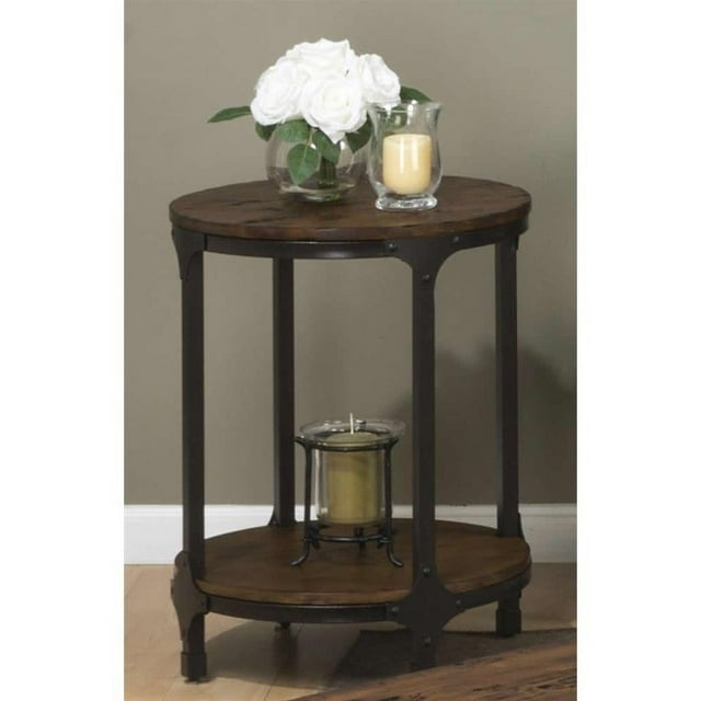 Jofran Urban Nature Table d'Appoint Ronde en Bois, Pin