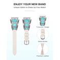 thumbnail image 7 of Wearlizer Compatible with Samsung Galaxy Watch 6/5/4 40mm 44mm, Watch 5 Pro 45mm, Watch 6 Classic, Watch 3 41mm Band for Women, Vintage Boho Leather Wristband, Western-Inspired Decorative Strap, 7 of 7