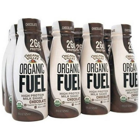 Organic Valley Organic Fuel Shake, 26 Grams of Protein, Chocolate, 11 Oz, 12