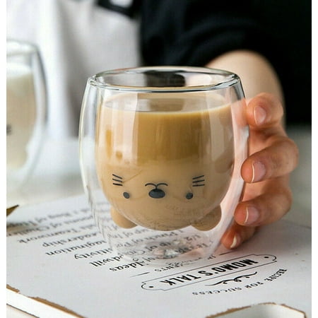 

Cute Coffee Cup / Clear Coffee Mug / Tea Cups / Milk Cups / Coffee Cups - 375ml