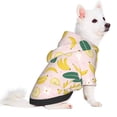 thumbnail image 2 of Fotbe Banana With Leaves Print Small Dog Sweater Hoodies Pet Grey Hooded Soft Fleece Sweatshirts with Pocket Fall Winter Puppy Cat Sweaters Warm Clothes-Large, 2 of 7