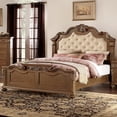 thumbnail image 2 of Cream Tufted Wooden E.King Bed, Light Honey Brown, 2 of 2