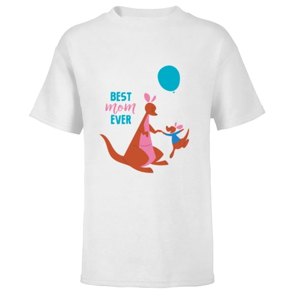 Disney Winnie the Pooh Kanga and Roo Best Mom Ever - Short Sleeve T-Shirt for Kids - Customized-White