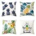 thumbnail image 1 of Set of 4 Cushion Cover 45 x 45 cm Decorative Pineapple Pattern Pillow Case Car Sofa Home Decor (4 Different Styles), 1 of 5