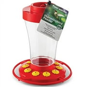 Hummingbird Feeder 32 oz.  Plastic Hummingbird Feeders for  Outdoors, with Built-in Ant  Guard - Circular Perch  with 10 Feeding Ports  - Wide Mouth for  Easy Filling/2 Part Base  for Easy Cleaning