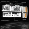 thumbnail image 5 of Nuvision for 94-00 GMC C10 C/K 1500 LED DRL Strip Headlights Bumper Corner Lamps Chrome, 5 of 10