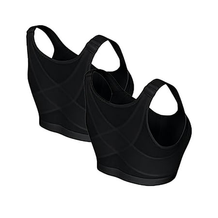 Yubnlvae Sports Bras for Women ( Black S-5Xl ) Forme Science Bra Posture Correcting Women s Front Closure Posture Wireless Back Support Full Coverage Sports Bra Pack of 2