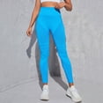 thumbnail image 6 of UngA Anti Cellulite Leggings, Tummy Control High Waisted Leggings Sets for Women, Gym Scrunch Butt Lifting Seamless Workout Yoga Pants Women Blue,L, 6 of 7