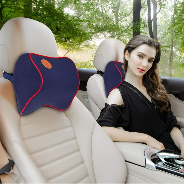 Oreiller cervical pour support de cou de siège de voiture pour soulager les  douleurs au cou, coussin, oreiller de voyage en mousse à mémoire de forme -  Convient pour la conduite /