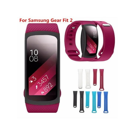 - Adjustable Replacement Soft Silicone Wristband Watch Band Strap For Samsung Gear Fit 2 Tracker