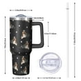 thumbnail image 2 of OBREWU Australian Shepherd Dog and Footprints Tumbler with Handle and Lid,Australian Shepherd Dog and Footprints 40oz Double Wall Vacuum Insulated Tumbler,Cups Gift for Women and Men, 2 of 7
