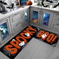 thumbnail image 2 of Cool Ghost Retro Kitchen Rugs and Mats Non Skid Washable Set of 2, Funny Halloween Spider Web Kitchen Floor Mats, Spooky Boo Orange Kitchen Runner Rug, Black Horror Kitchen Decor, 2 of 6