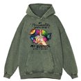 thumbnail image 3 of Sudadera con capucha retro desgastada My Personality Depends On Me para hombre, sudadera informal holgada con capucha, ropa con capucha 100 % algodón de estilo hip hop, 3 of 5