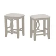 thumbnail image 4 of Farmhouse Style 3 PC Counter Height Set, Antique White Wood Sofa Table w/ 2 Side Stools, Home Kitchen Dining Furniture, 4 of 6