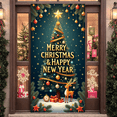 thumbnail image 5 of Festive Design Christmas Banner Holiday Decoration Reindeer Image New Year Celebration Happy Holidays for Indoor Decoration Party Celebration Family Gathering, 5 of 9