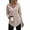 Beige, variant on Women Waffle Knit Tops Casual Long Sleeve V Neck Ribbed Knitted Shirts Pullover 2023 Solid Loose Fit Knitted Tunic Tops
