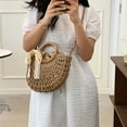thumbnail image 3 of Generic Hand-woven Hollow-carved Rattan Tote Bag - Women Handbag, 3 of 11