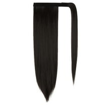 DODOING Hair Pieces for Women Straight/Curly Hair Ponytail Clips in Ponytail Hair Extensions Straight Hair Drawstring Ponytail For Ladies Synthetic Hairpiece Ponytail