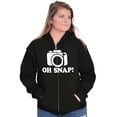 thumbnail image 4 of Oh Snap Shot Photography Photographer Unisex Fleece Graphic Zip Up Hoodie Brisco Brands 2X, 4 of 5