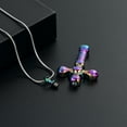 thumbnail image 6 of Personalize Vintage Cross Pendant Necklace for Cremation Ashes Holder Keepsake Memorial Jewelry Necklace for Ashes of Loved One, 6 of 9