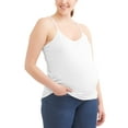 thumbnail image 2 of Oh! Mamma Maternity Women's Basic Cami with Side Ruching, 2-Pack (Women's & Women's Plus), 2 of 5