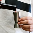 thumbnail image 4 of Stainless Steel Cocktail Shaker Measure Cup Dual Shot Drink Spirit Measure Jigger Kitchen Bar Tools Barware Type 2-20-40ml, 4 of 6