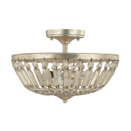Capital Lighting Fifth Avenue Winter Gold 3 Light Semi Flush Fixture Capital Lighting Fifth Avenue Winter Gold 3 Light Semi Flush Fixture