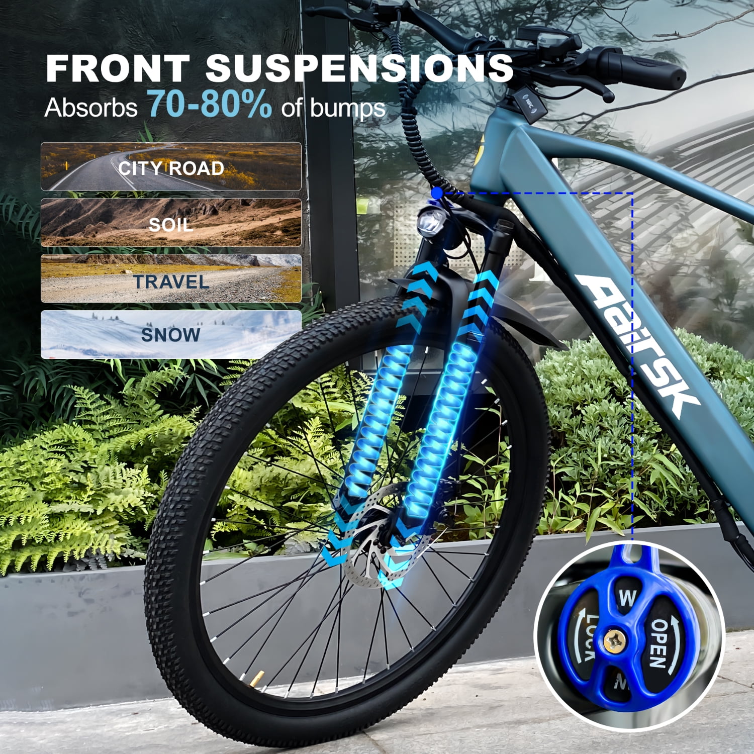 26"Electric Mountain Bike for Adults, 400W 25MPH 40 Miles , 36V 13AH ,City Commuting E-bike
