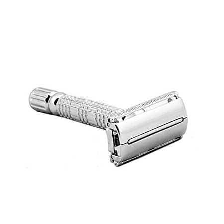 Bigfoot Shaves | Butterfly Open Double Edge Single Blade Safety Razor Kit | Classic Razor | Smooth Shave Without Razor Burns | Excellent Gift Idea | Includes: Travel Case, Mirror & Blades |