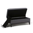Simpli Home Oregon Storage Ottoman Bench with Tray
