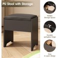 thumbnail image 5 of Vabches Black Vanity Set with Mirror, Lights, Drawers, Shelves, and USB Ports, 5 of 7