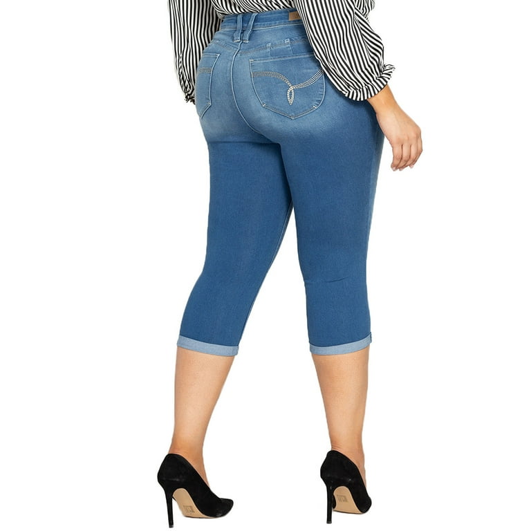 Walmart women's plus size capris sale