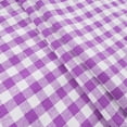 thumbnail image 6 of Wutalume Women's Checkered Straight Leg Pants - Elastic Waist Casual Trousers, Loose Fit Plaid Pattern for Daily Wear,Purple M, 6 of 6