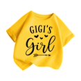 thumbnail image 3 of OJinShaWanO Hauts de Mode pour Filles Tendance Enfants Filles Mignon Graphique Col Rond Manches Courtes T-Shirt d'Été Décontracté Jaune 11-12 Ans, 3 of 5
