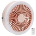 thumbnail image 3 of Ventilador eléctrico inteligente con control remoto y mini ventilador de 3 velocidades para el hogar y exteriores, color rosa, 3 of 15