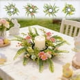 thumbnail image 1 of Plastic Candlestick Decorative Ring Multicolor Plastic Easter Candlestick Wreath with Decorative Eggs and Flowers(Multicolor,1-Piece) Rkxzt, 1 of 9